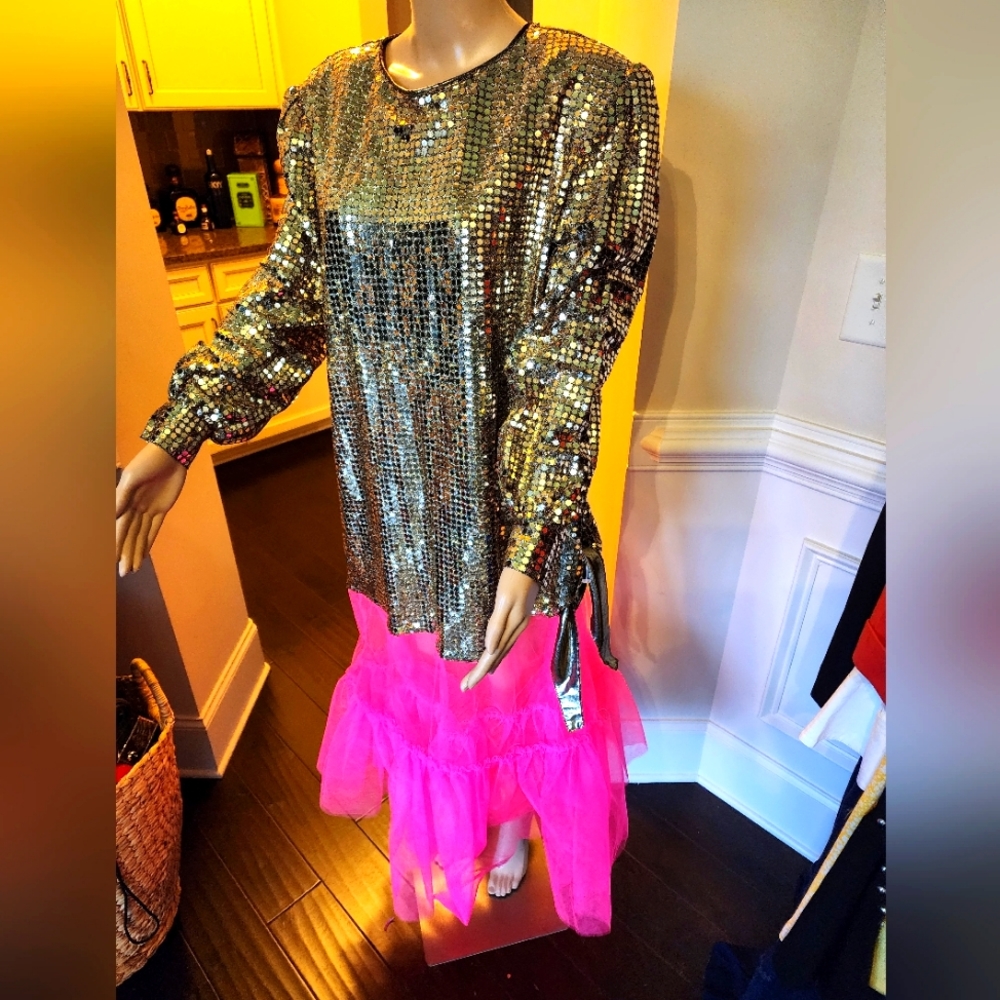 Upcycled Vintage Bling Tulle Dress